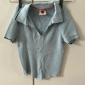 Wilson Martina cropped sweater polo shirt